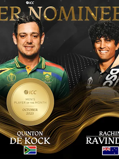 ICC unveils contenders shortlisted for October Player of the Month awards