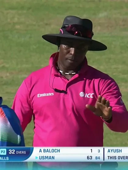 Usman Khan with a Four vs. India