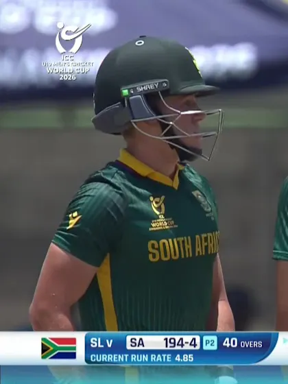 J van Schalkwyk with a Four vs. Sri Lanka