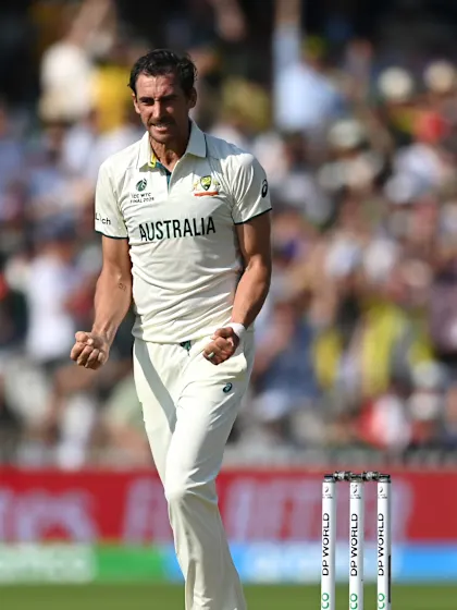 Logo of Starc edges Rickelton out to make it a brace | WTC25 Final