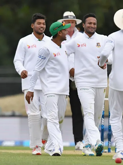 Shakib’s triple strike leaves match poised