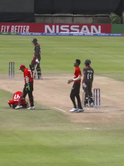 ICC U19 CWC: UAE v CAN – Aravind well caught at second slip