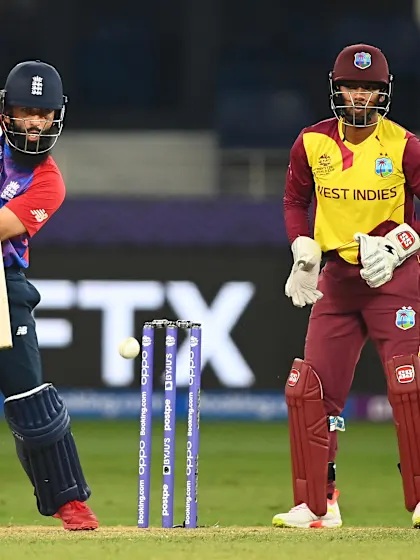 Ali is run out after a mix-up at the crease