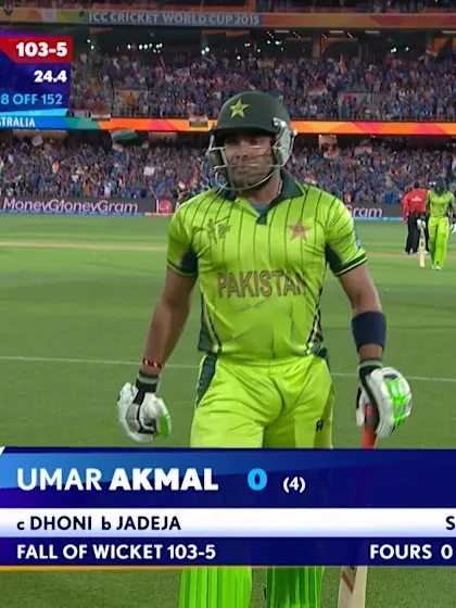 Umar Akmal wicket – IND vs PAK