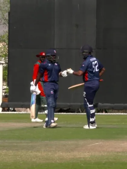 WCL- Div 3 - USA's Aaron Jones makes a half-century against Kenya