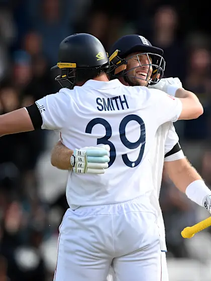 Logo of England produce record chase to win first Test against India
