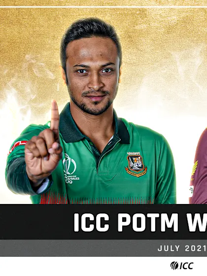 Shakib Al Hasan, Stafanie Taylor win Player of the Month awards for July