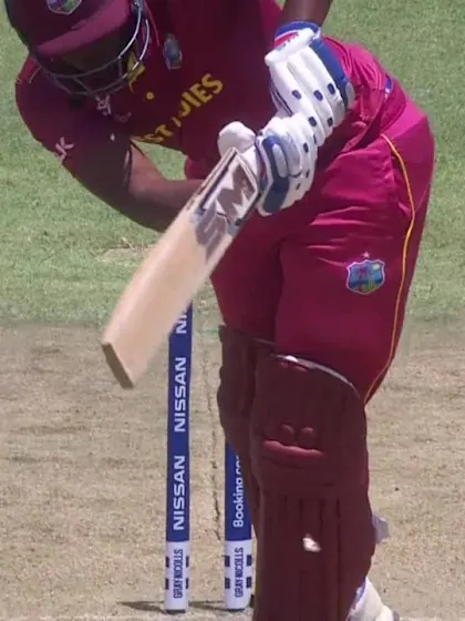 ICC U19 CWC: WI v NZ – Nedd is cleaned up by a straight one from Field