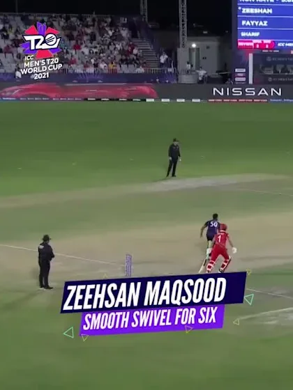 Nissan POTD: Zeeshan Maqsood's swivel six over square leg