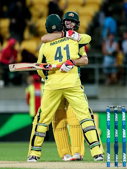Warner blitz helps Australia draw level  

