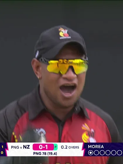 Logo of Finn Allen - Wicket - New Zealand vs Papua New Guinea