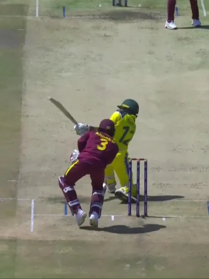 N Samuel with a Four vs. West Indies
