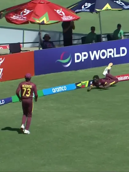 Khalid Ahmadzai with a Four vs. West Indies