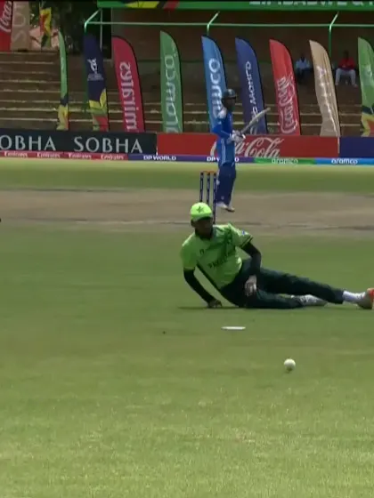 Abhigyan Kundu with a Four vs. Pakistan