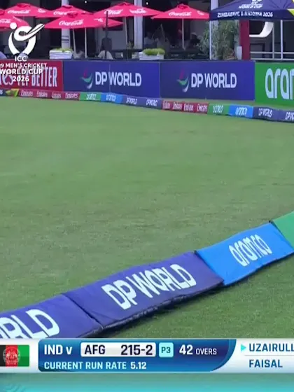 Uzairullah Niazai with a Four vs. India