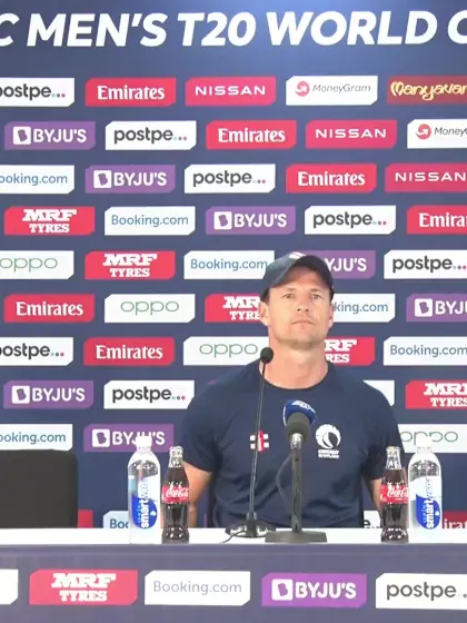 25 October - Sharjah - Scotland Coach Shane Burger post-match press conference