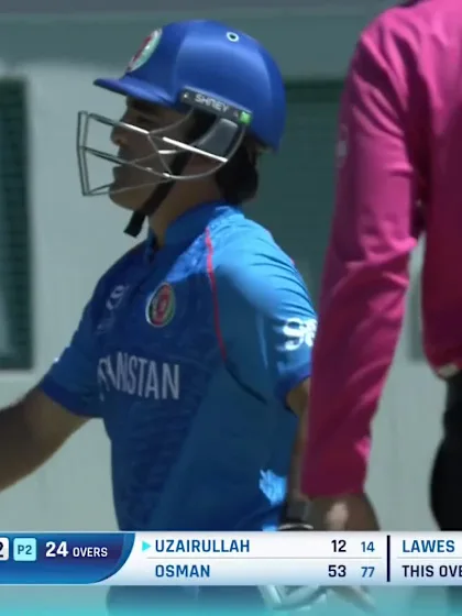 Uzairullah Niazai with a Four vs. West Indies