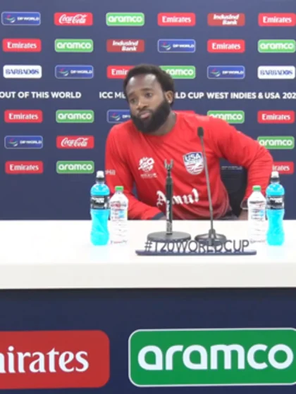 Logo of Aaron Jones (USA player) pre-match Press Conference - 22nd June 2024