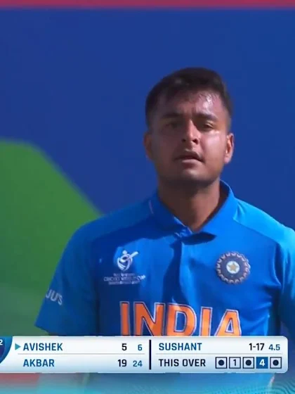 ICC U19 CWC: IND v BAN – Sushant bounces out Avishek to claim his second