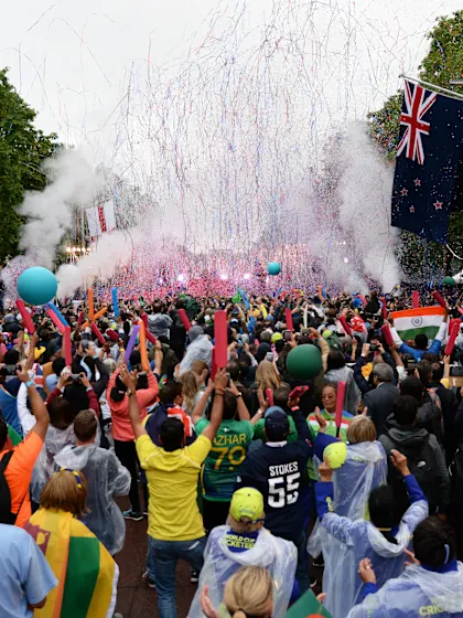 A royal party opens Cricket World Cup on the Mall ahead of today's opening match