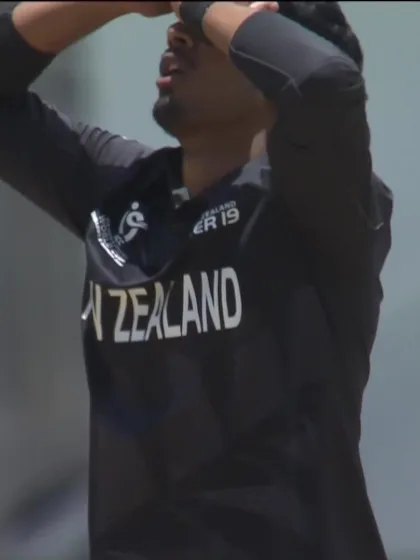 Caleb Falconer with a Four vs. New Zealand