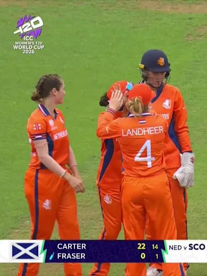 Katherine Fraser - Wicket - Netherlands vs Scotland
