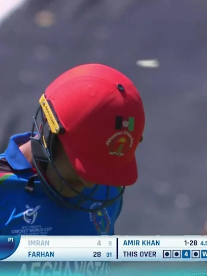 ICC U19 CWC: AFG v PAK – Imran falls cheaply to hand Amir his first scalp