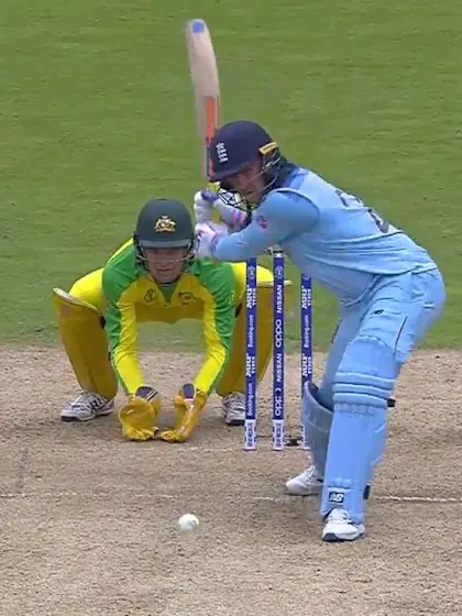 Logo of CWC19 SF: AUS v ENG - Roy completes three consecutive sixes with a 101m hit