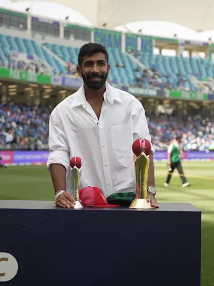 Logo of Jasprit Bumrah on his multiple ICC honours for an incredible 2024 | ICC Awards