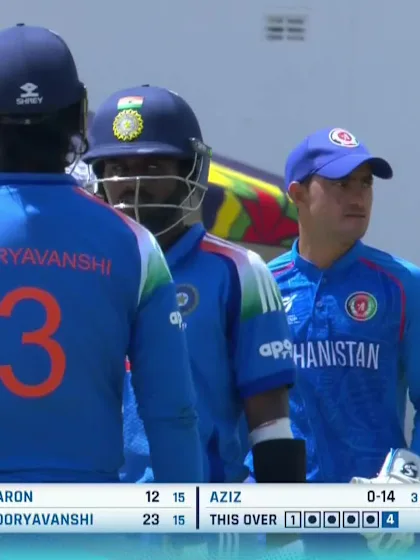 Aaron Varghese with a Four vs. Afghanistan