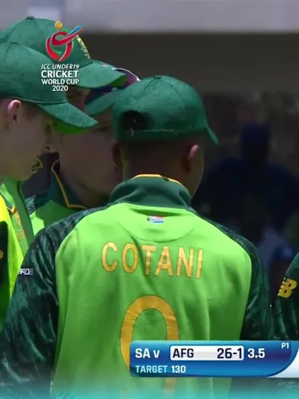 ICC U19 CWC: SA v AFG – Afghanistan lose Farhan early in the run chase