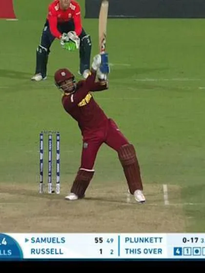 Samuels smashes back-to-back Sixes