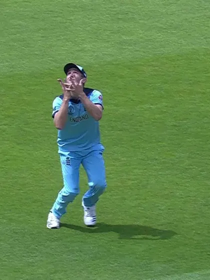 Logo of CWC19: ENG v WI - Andre Russell is dropped by Woakes in the deep