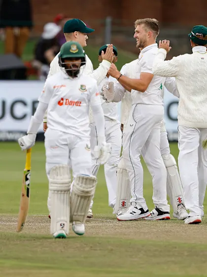 South Africa dominate on day two despite Taijul Islam six-for