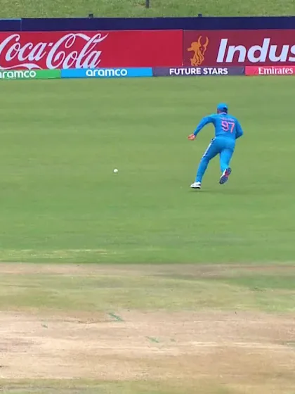 Logo of Arjun Kumal with a Four vs. India