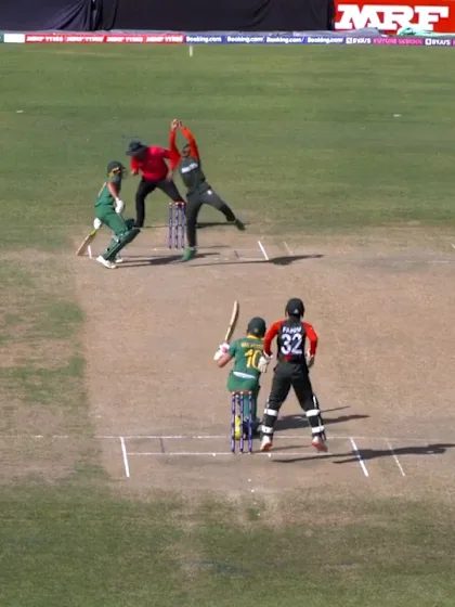 Meherob with a caught and bowled | SA v BAN | ICC U19 Men's CWC 2022