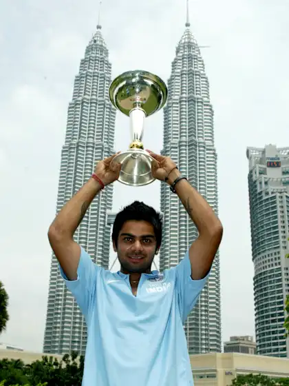 Logo of Virat Kohli with the 2008 U19 Cricket World Cup
