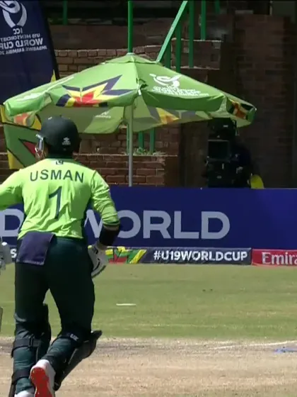 Hamza Zahoor with a Four vs. India