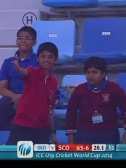 Kuldeep Yadav, Man of the Match, India v Scotland, ICC U19 CWC 2014