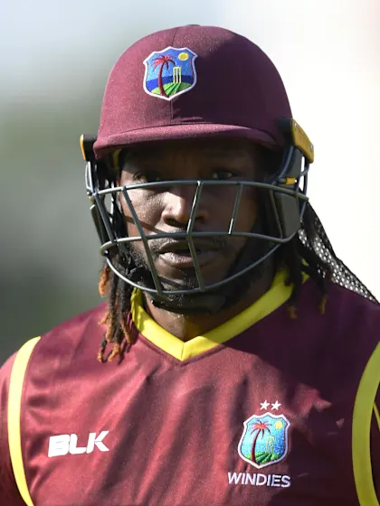 CWCQ: Gayle hits a six on to the roof of the West Indies tent!