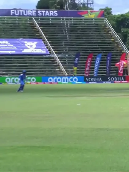 Uzairullah Niazai with a Four vs. India