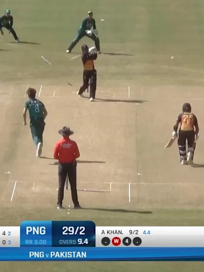 Karoho loses his off-stump | PAK v PNG | ICC U19 Men’s CWC 2022