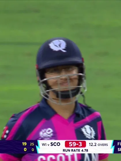 Logo of Priyanaz Chatterji - Wicket - West Indies vs Scotland
