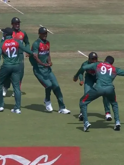 ICC U19 CWC: SA v BAN – Bangladesh players celebrate with a special dance routine
