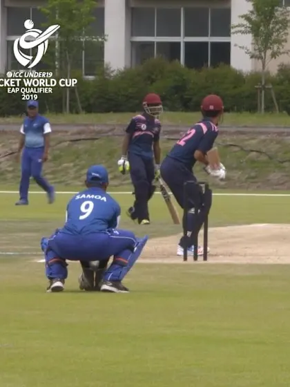 U19 CWC EAP Qualifier: Japan v Samoa - Kazumasa Takahashi brings up his half-century
