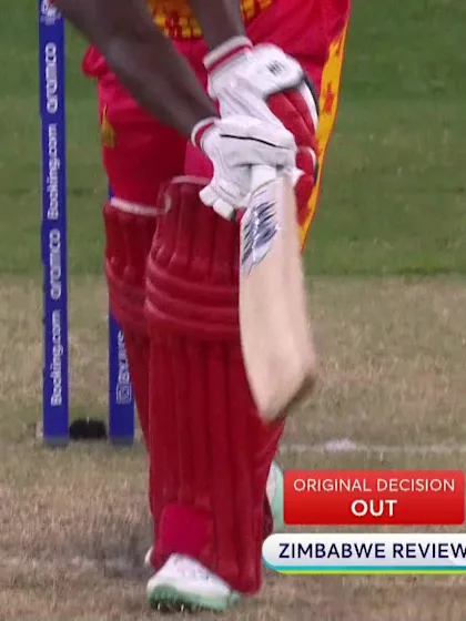 Wicket - Tony Munyonga - Zimbabwe v India ICC T20WC 2022