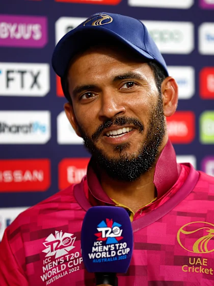 CP Rizwan and Basil Hameed (UAE) Post-Match Media Conference transcript | NAM v UAE | T20 World Cup