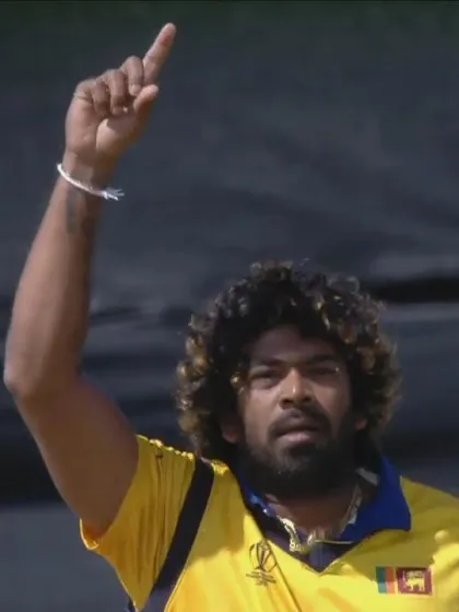 CWC19: SL v WI - Shai Hope is bowled by Malinga