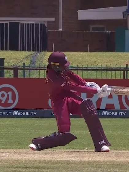 Nissan POTD: Nyeem Young effortlessly sweeps one for a six