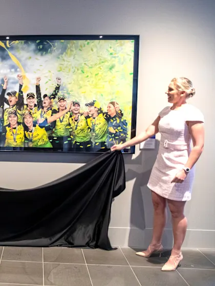 T20 World Cup champion Australian Women’s Cricket Team immortalised in art at the Melbourne Cricket Ground